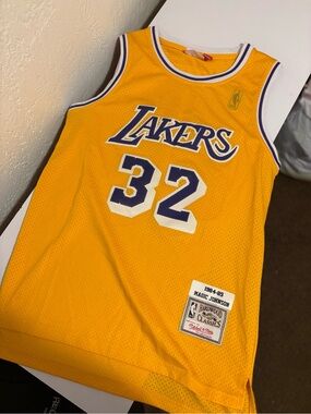 Mitchell & Ness Yellow & White Kids Jersey Tank